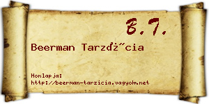 Beerman Tarzícia névjegykártya